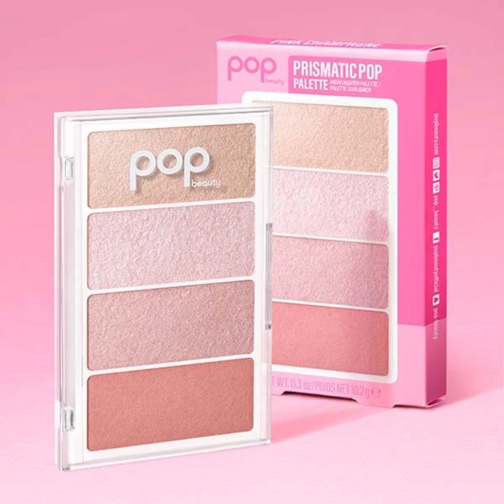 Pop Beauty Prismatic Pop Blush Highlight Palette - Pink Champagne NIB